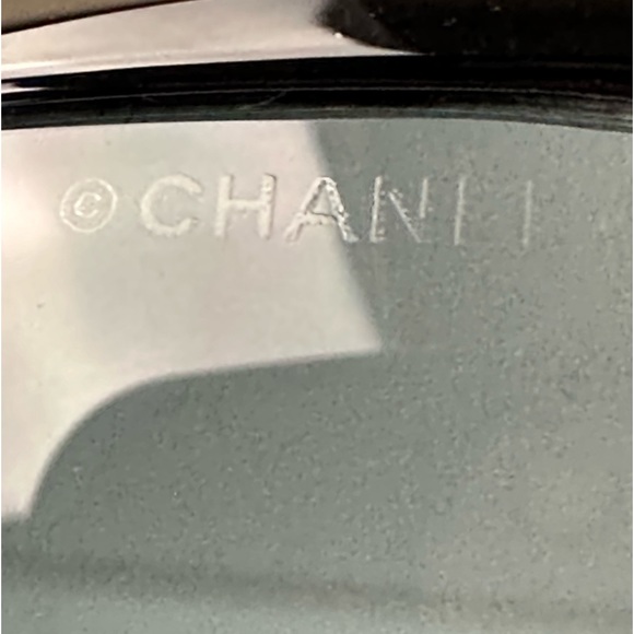 Chanel CC Mother Of Pearl Black Square Acetate Sunglasses Tinted Lenses - Picture 11 of 13